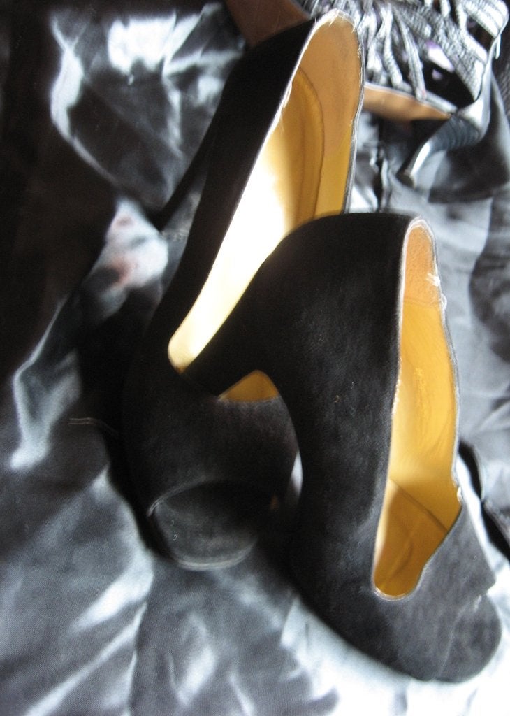 Palermo pumps zwart suede open neus maat 37,5, Palermo, Pumps, Zwart, Ophalen of Verzenden