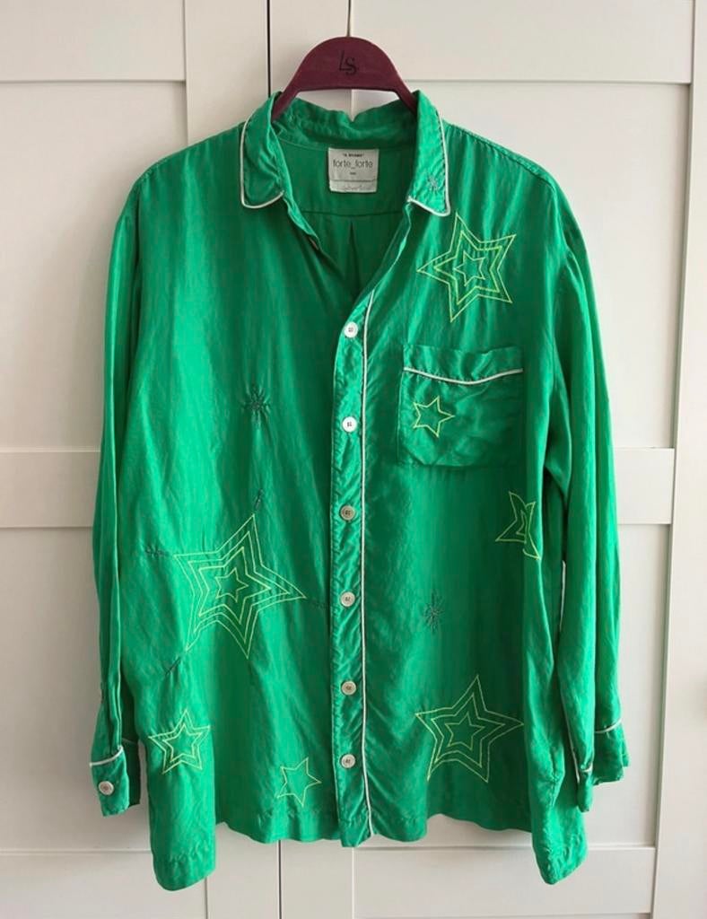 Forte Forte zijden blouse - nieuwstaat, Kleding | Dames, Ophalen of Verzenden, Zo goed als nieuw, Maat 38/40 (M), Groen