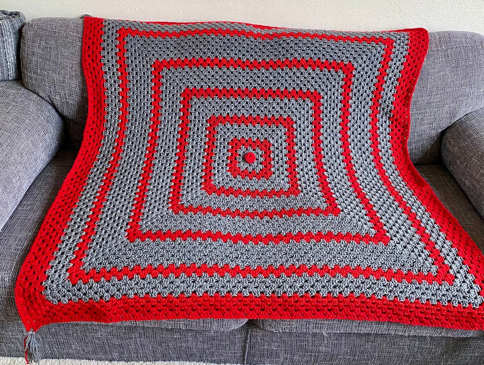 Granny square deken, Gehaakt, Acryl, Nieuw, Ophalen of Verzenden