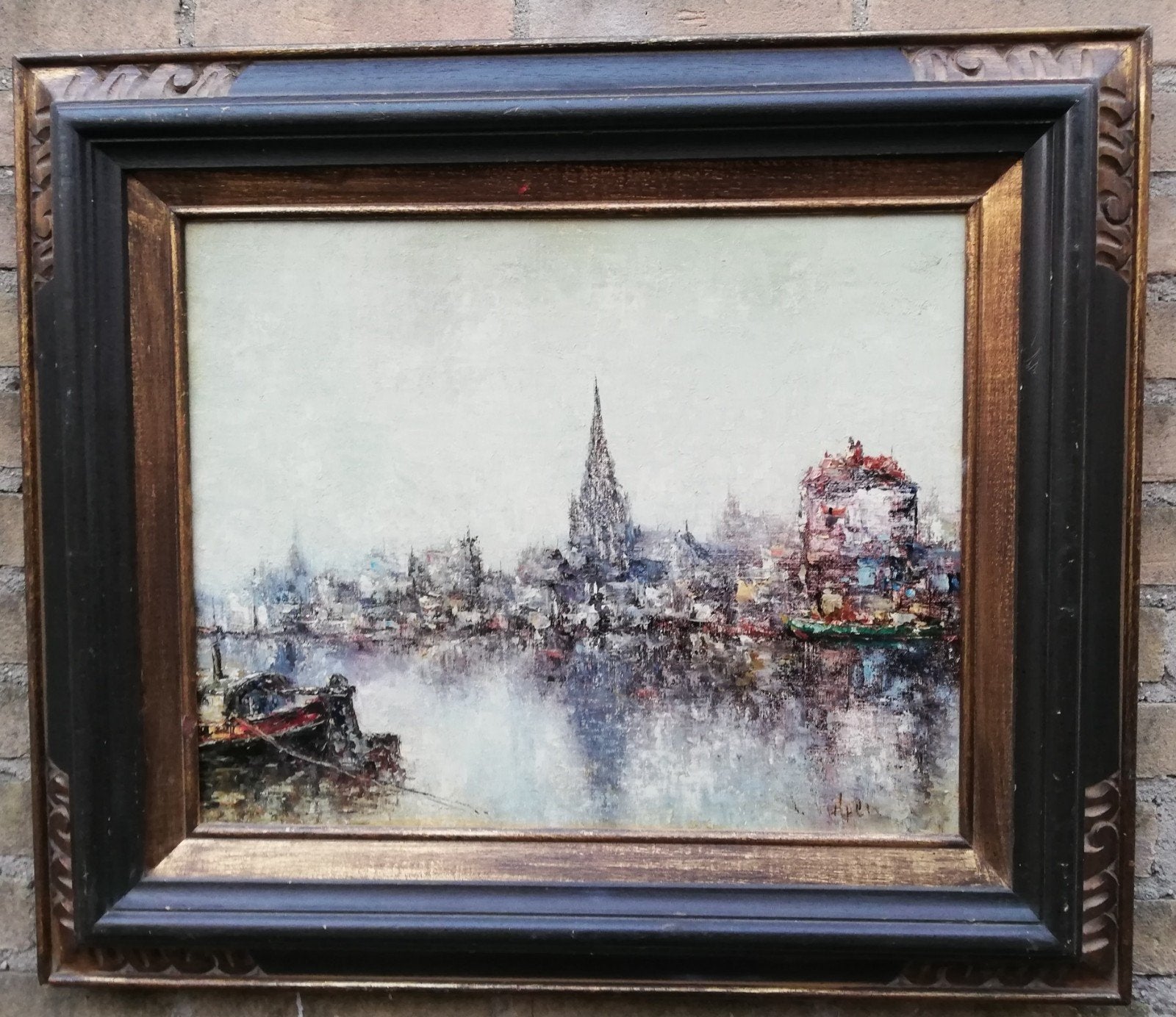 Vulpen (1915-1991), Zicht op Antwerpse haven. *Zie tekst., Antiek en Kunst, Kunst | Schilderijen | Klassiek, Ophalen, Doek, Impressionistisch