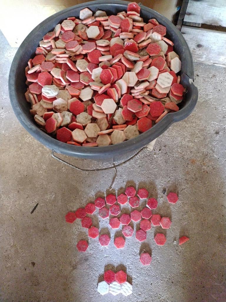 Partij Oranje mozaïek tegeltjes, Minder dan 20 cm, Minder dan 5 m², Wandtegels, Keramiek