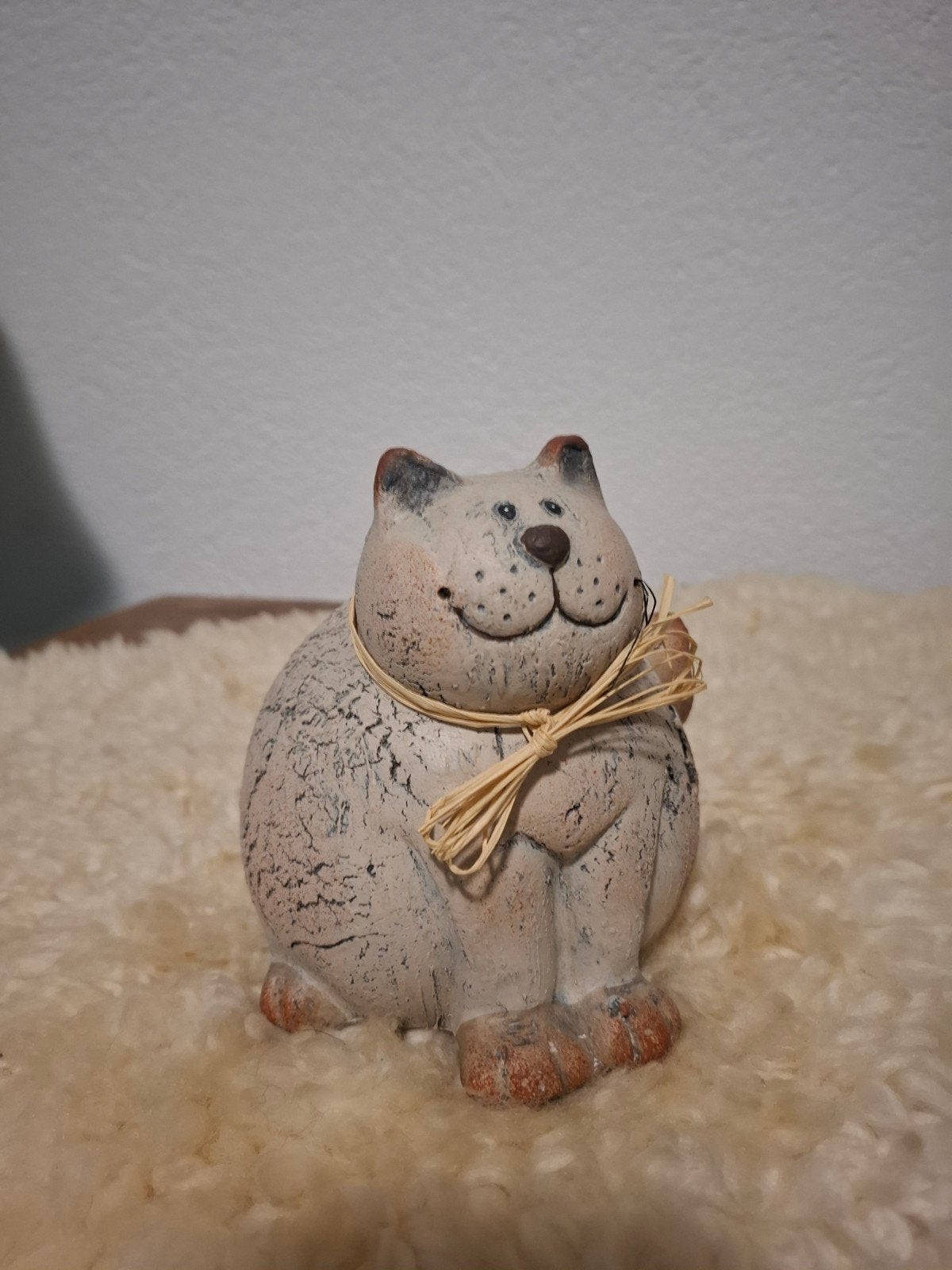 Leuke decoratieve keramieken kat, Ophalen of Verzenden, Gebruikt, Meerkleurig, Steen/keramiek