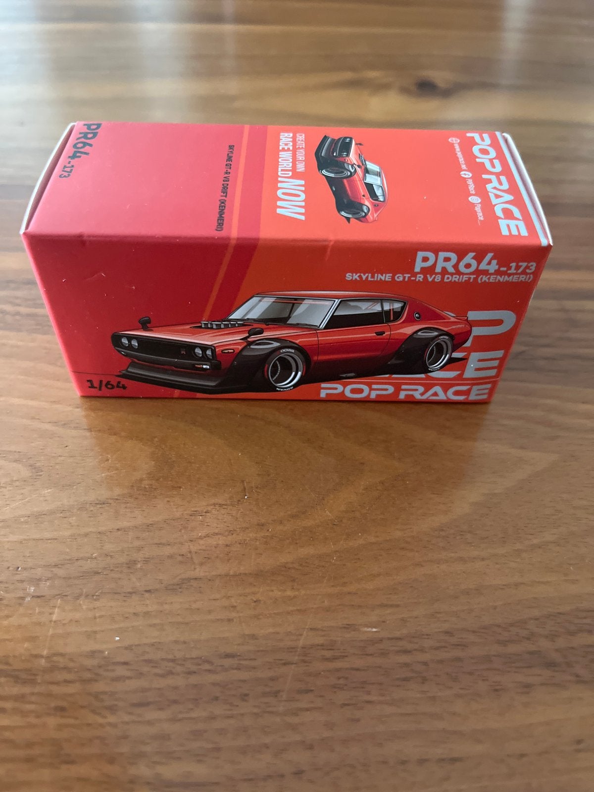 Pop Race Skyline GT-R V8 Drift (Kenmeri) 1/64, Ophalen of Verzenden, Nieuw, Auto