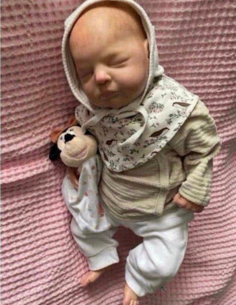 Uniek slapend reborn baby meisje, Verzamelen, Poppen, Verzenden, Zo goed als nieuw, Babypop
