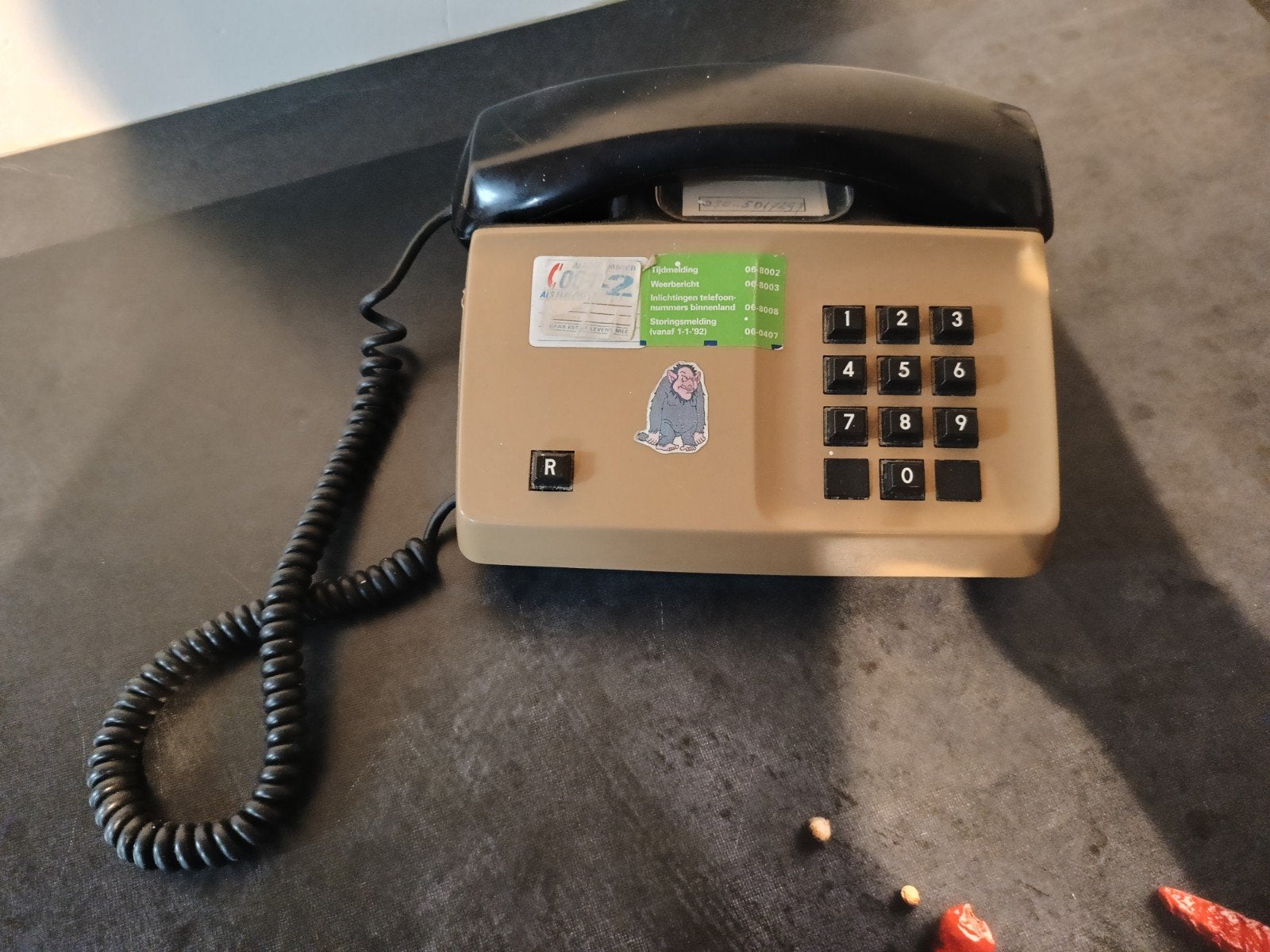 Vintage Ericsson Diavox IDK Telefoon - Beige PTT, Ophalen, Gebruikt