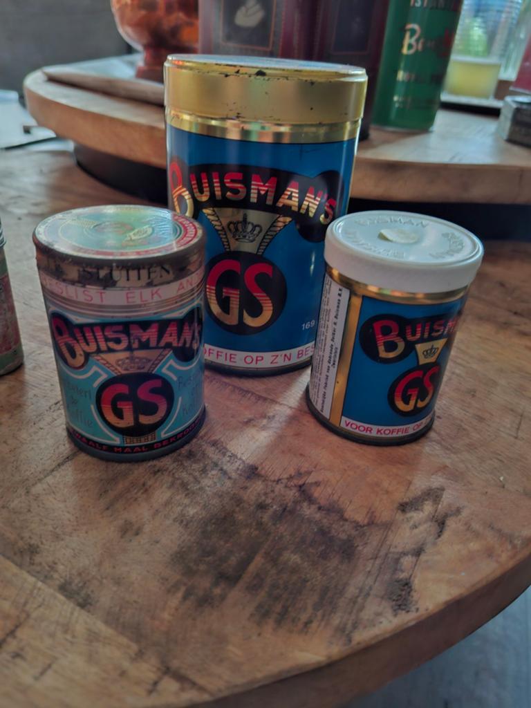 3 buisman's  gs koffie blikken, Ophalen of Verzenden, Koffie