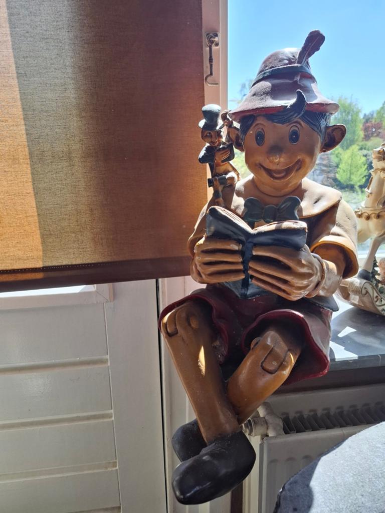 Vintage Pinokkio beeld met Japie Krekel, Ophalen of Verzenden, Gebruikt