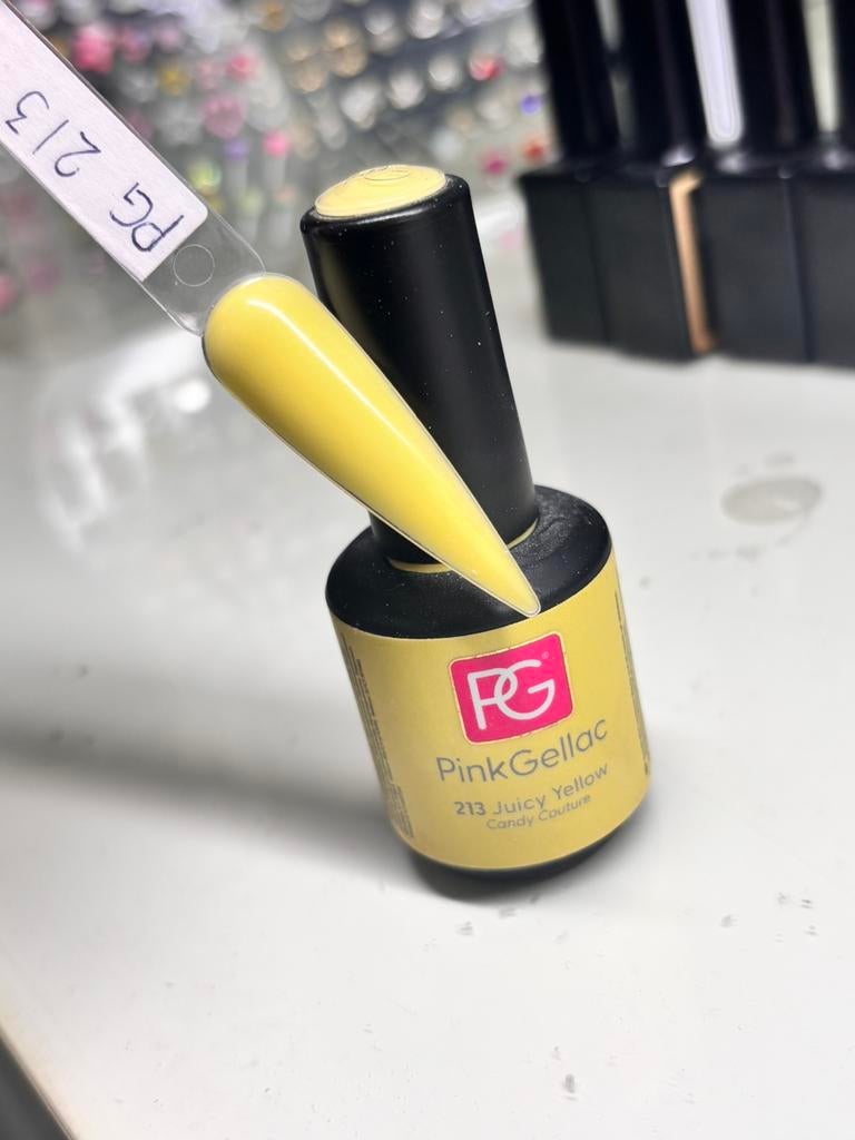 Pink gellak 213, Sieraden, Tassen en Uiterlijk, Uiterlijk | Cosmetica en Make-up, Ophalen of Verzenden, Gebruikt, Handen en Nagels