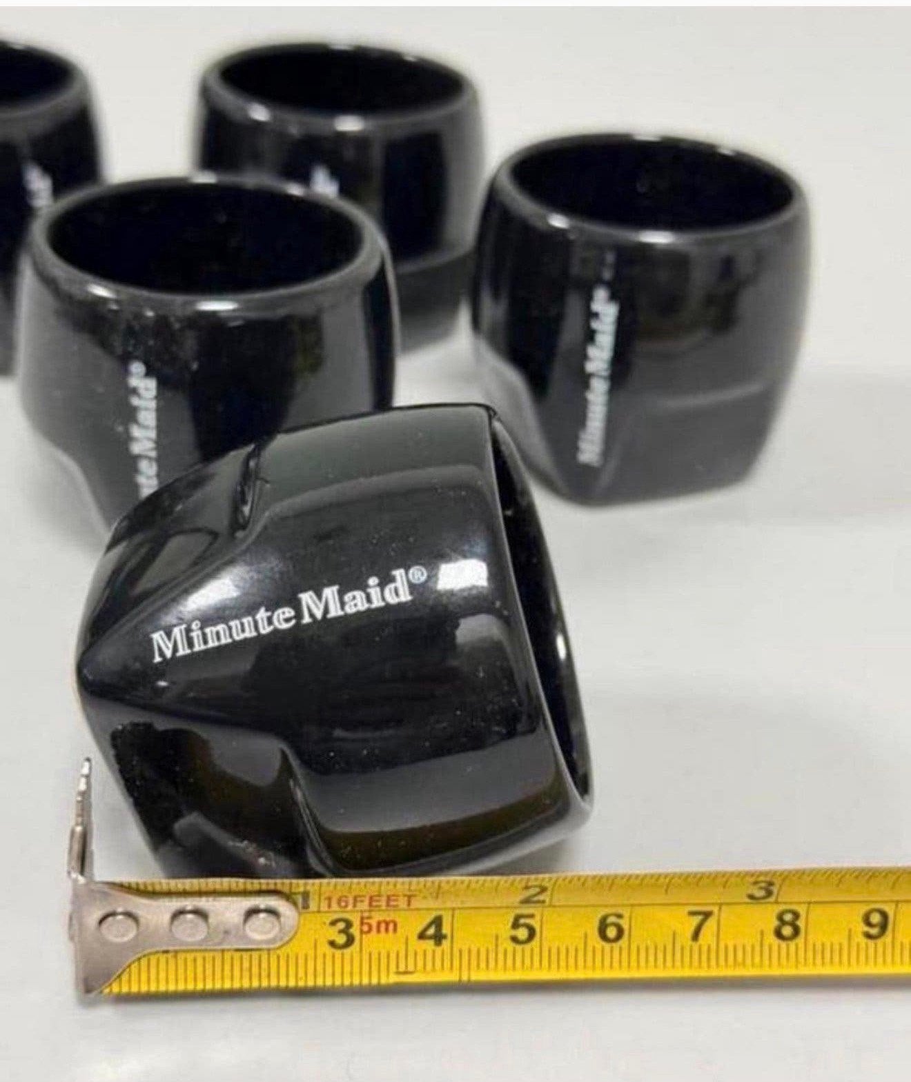 5x Mini borrelglaasjes shot-glas beker Minute Maid zwart, P, P, P, Ophalen of Verzenden