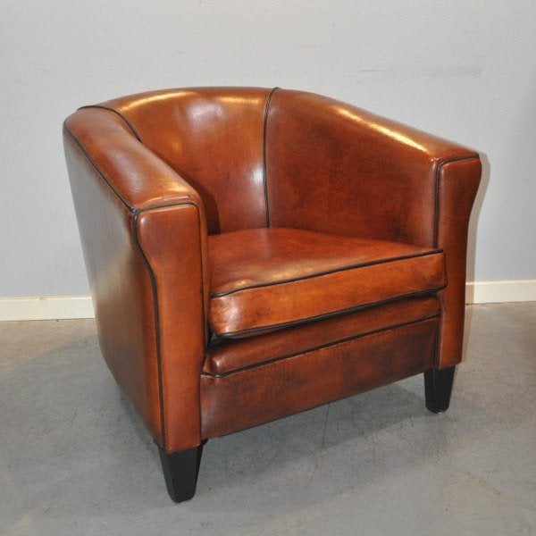 De Lounge Atelier, Gorcum, een schapenleren fauteuil., Ophalen of Verzenden