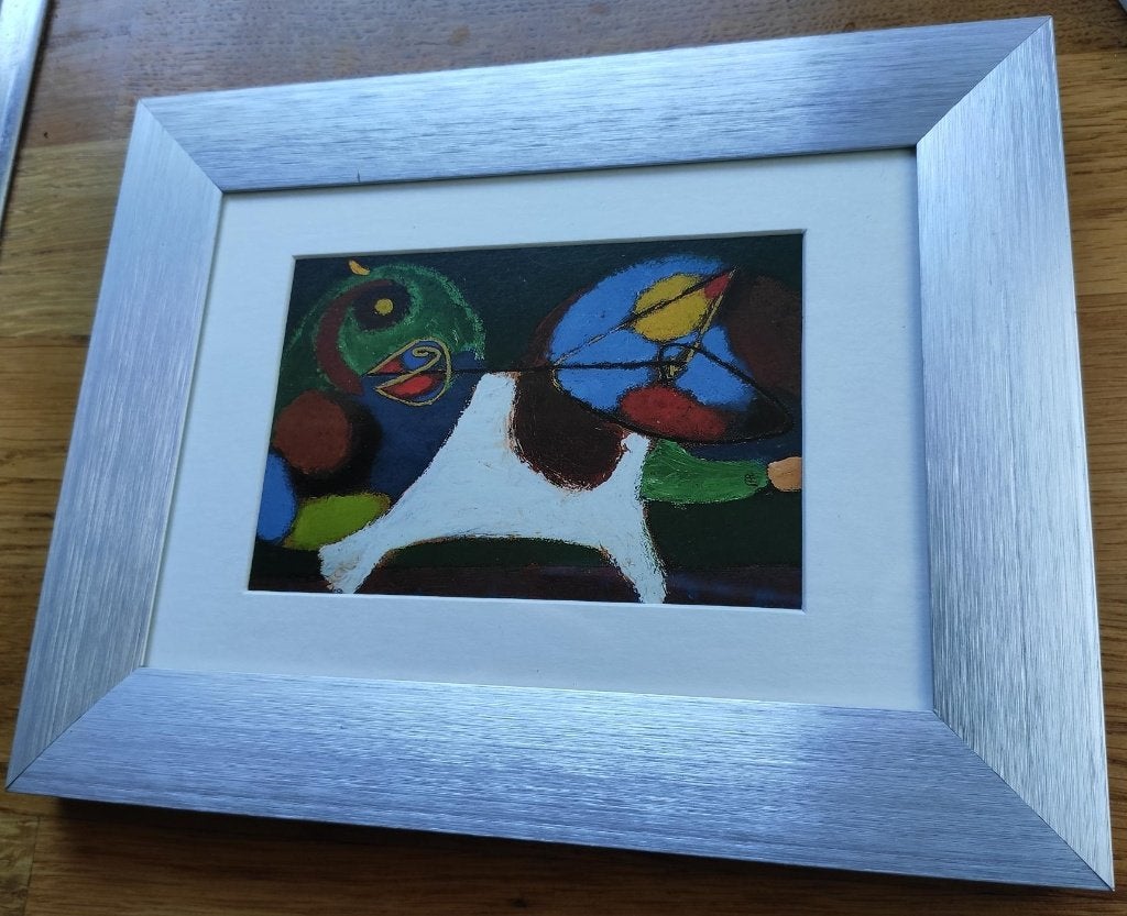 Asger Jorn - Untitled CoBra - Grafiekje in Lijst, Verzenden