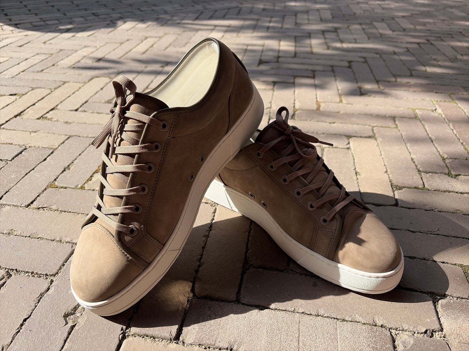 ETQ LT 01 Shades Nubuck Desert Taupe Maat 44 7 x gedragen, Kleding | Heren, Ophalen of Verzenden, Zo goed als nieuw, Bruin, Sneakers of Gympen