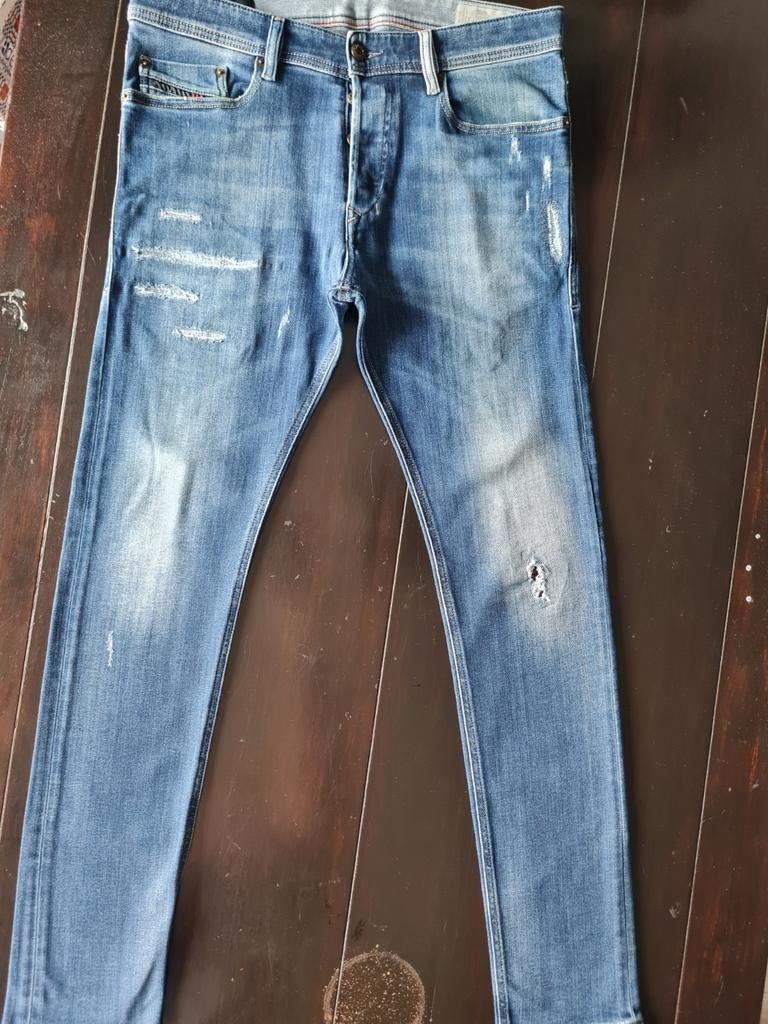CLASSIC DIESEL TEPPHAR SLIM CARROT STRETCH DESTROY 31/32, Diesel, Blauw, W32 (confectie 46) of kleiner, Ophalen of Verzenden