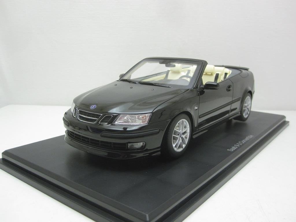 Modelauto Saab 9-3 Aero Cabriolet DNA Collectibles Zwart, Overige merken, Auto, Groter dan 1:32, Ophalen of Verzenden