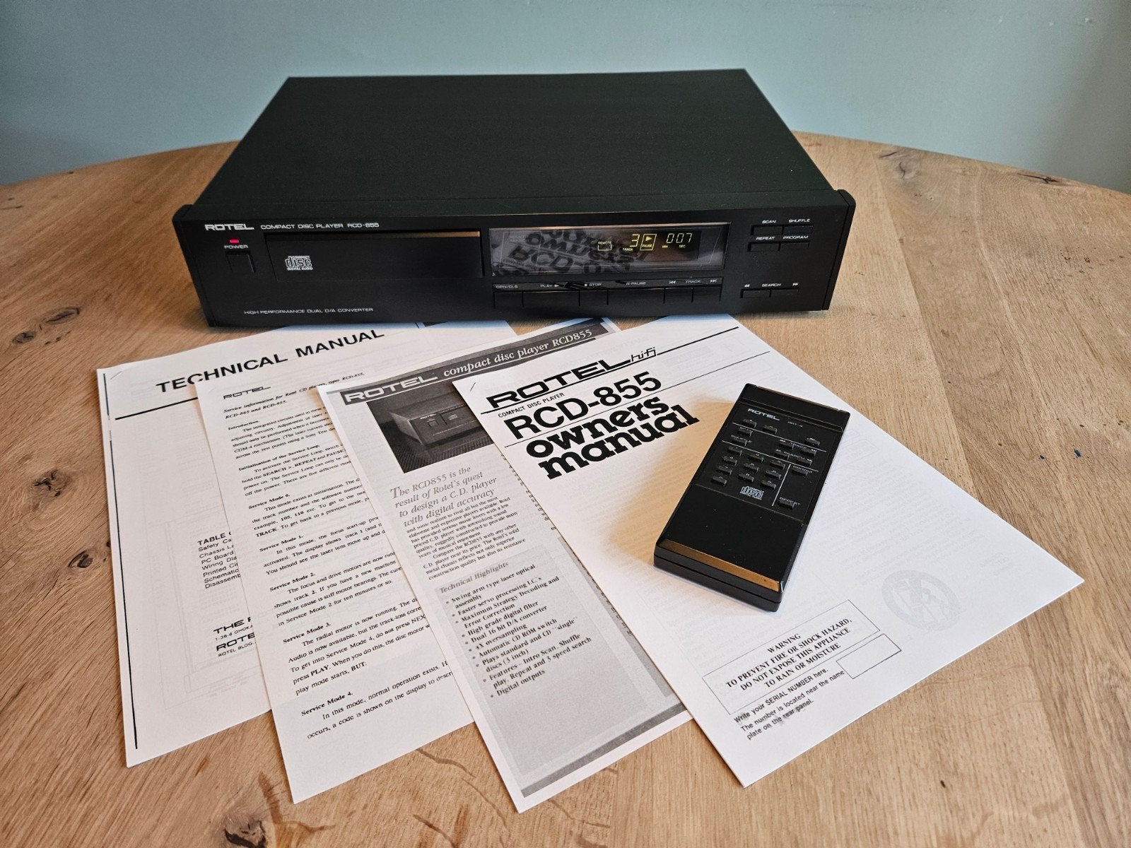Rotel RCD-855 met originele afstandsbediening, Ophalen of Verzenden, Gebruikt, Overige merken