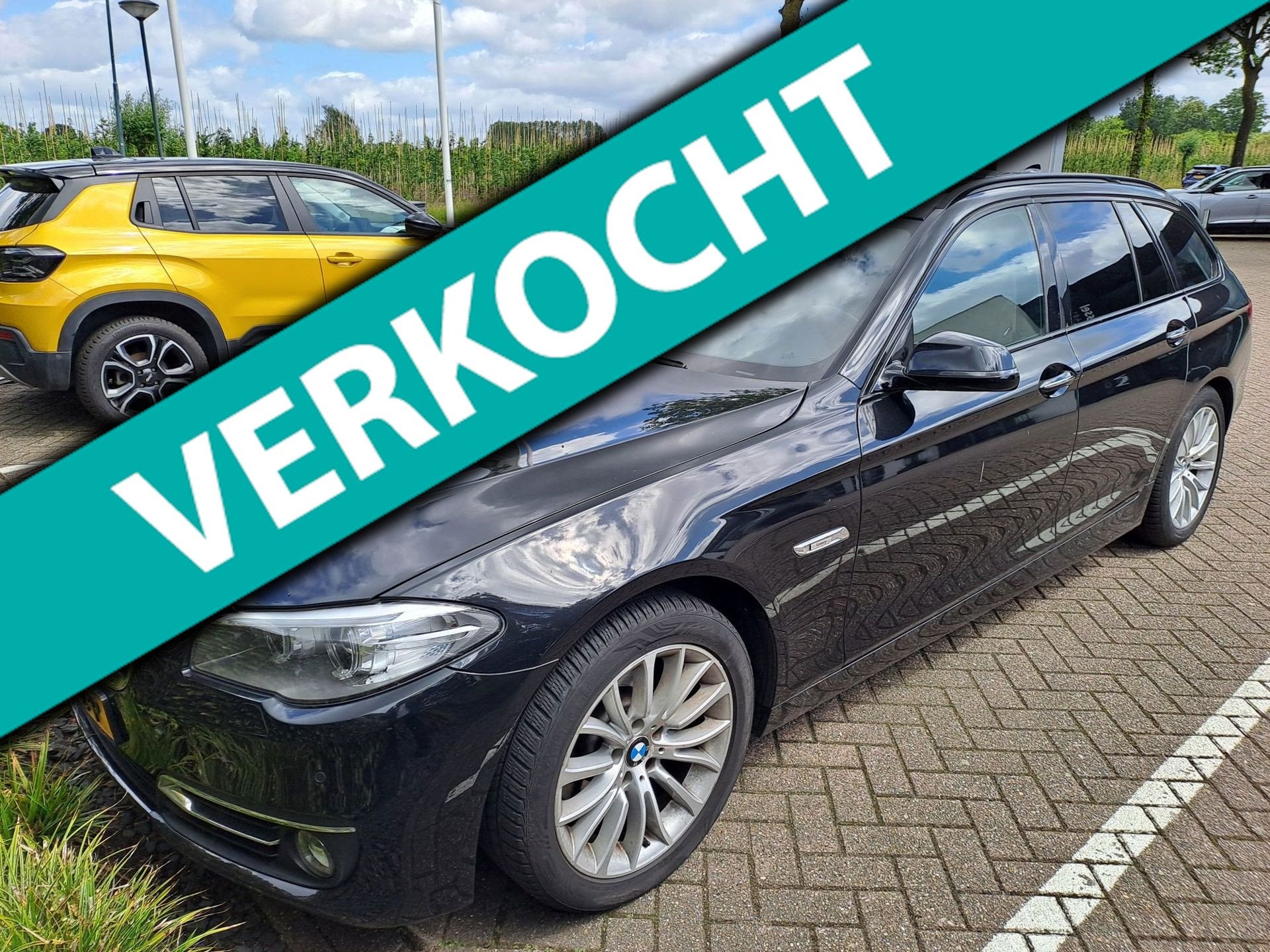 BMW 5-serie Touring 520i High Executive navi LEER panodak, Auto's, Automaat, Automatische klimaatregeling, Gebruikt, Euro 6