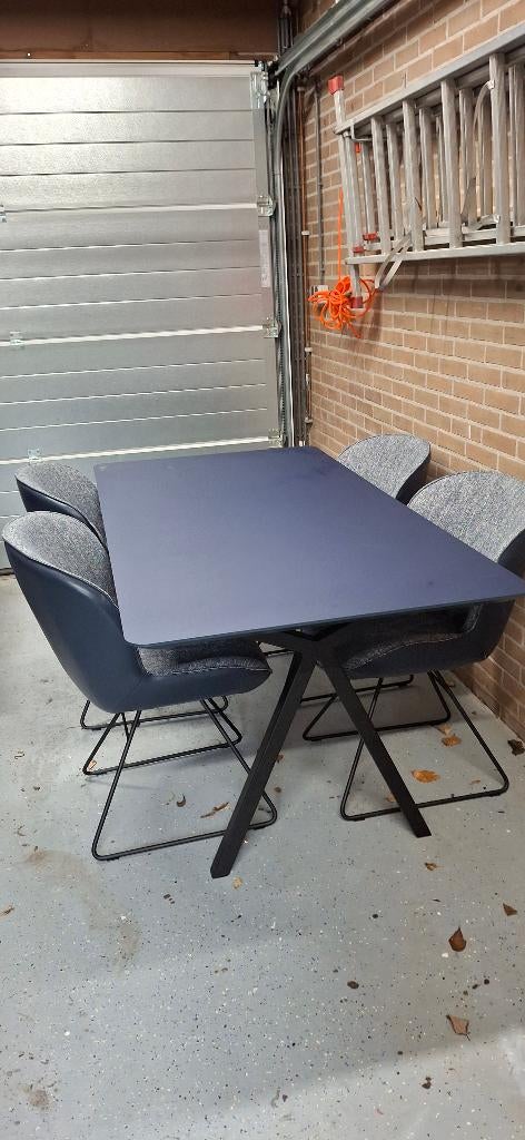 Studio Henk eet + salon tafel + stoelen, Huis en Inrichting, Tafels | Eettafels, Nieuw, 50 tot 100 cm, 100 tot 150 cm, Vier personen
