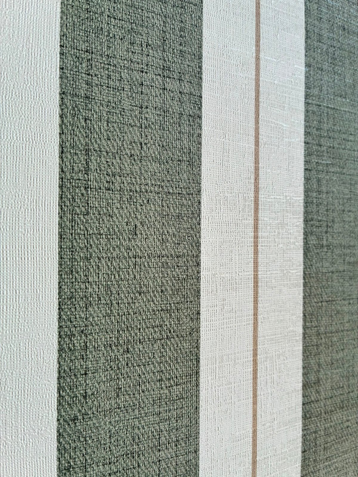 Behang Groen/Wit Gestreept - Vliesbehang, Ophalen, Modern, Vliesbehang, Minder dan 5 m²