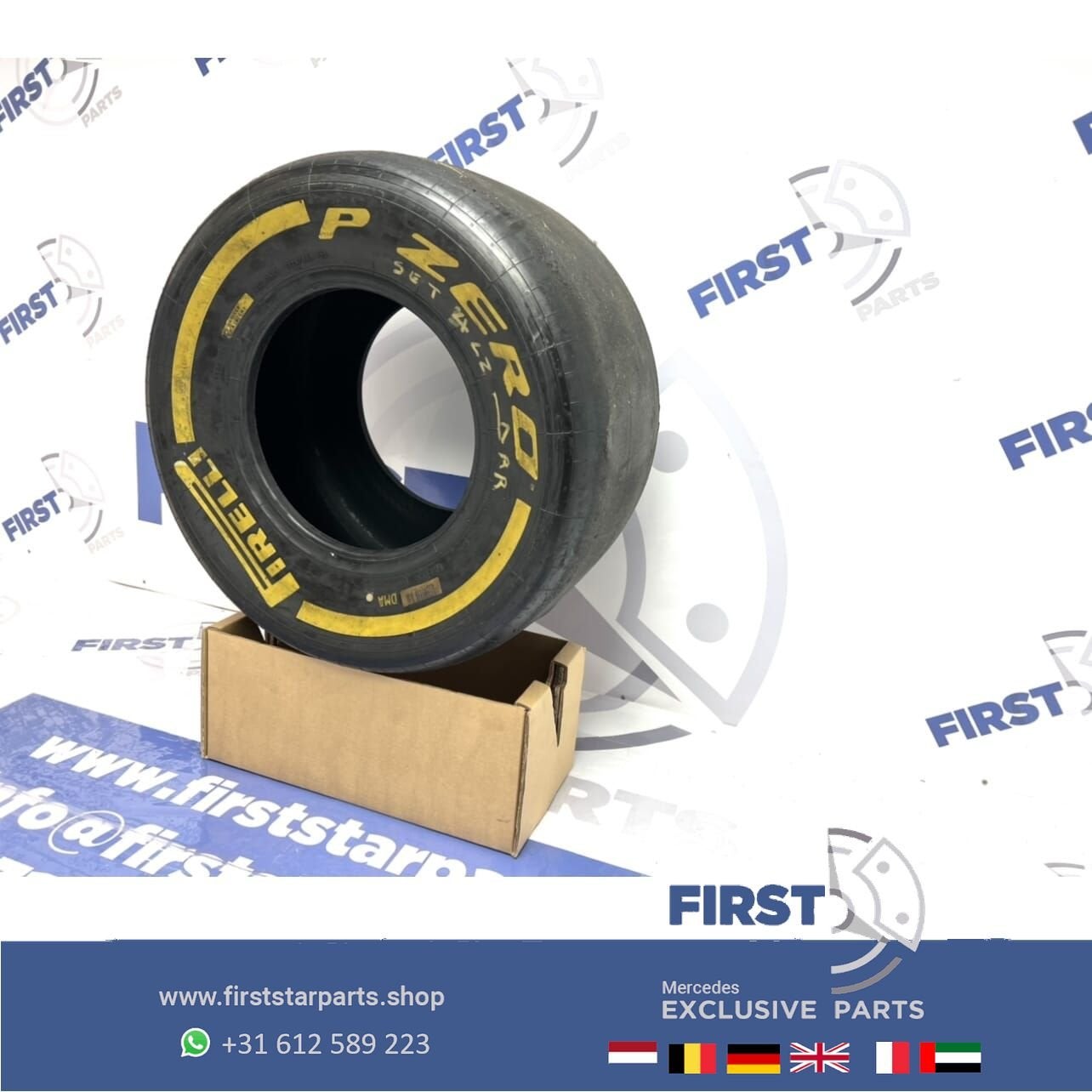 ORIGINELE FORMULE 1 Pirelli P ZERO BAND F1 SLICK GEEL MEDIUM, Verzamelen, Gebruikt, -, -, Ophalen of Verzenden