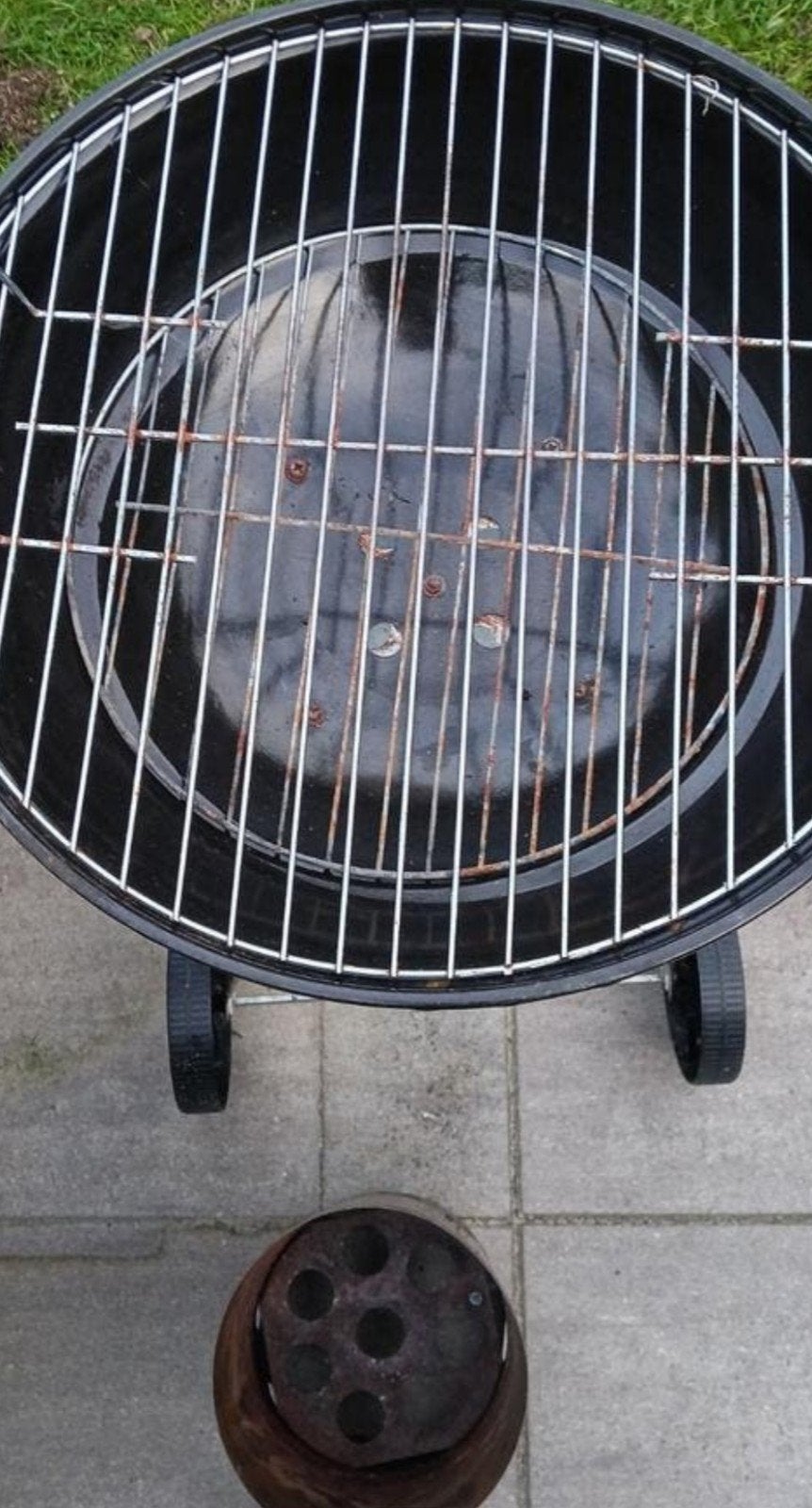 Handson BBQ 43cm met hoes en brikettenstarter, Tuin en Terras, Ophalen, Zo goed als nieuw, Handson