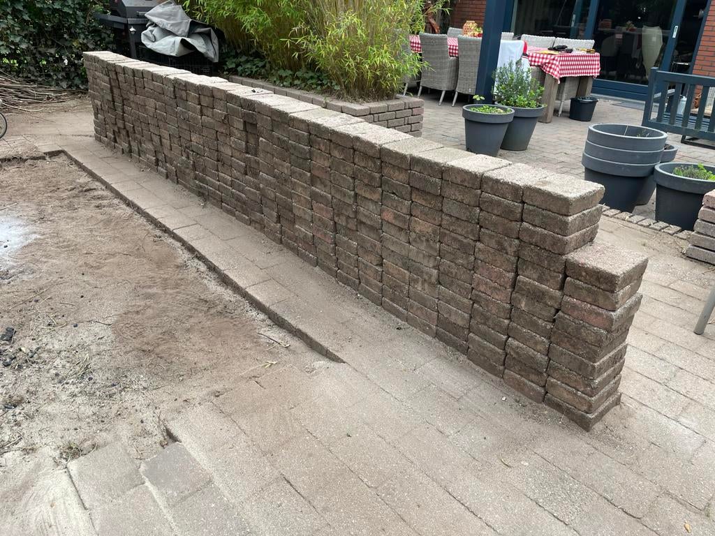 Gebruikte betonnen klinkers voor terras of oprit, Tuin en Terras, Tegels en Klinkers, Ophalen, Gebruikt, Klinkers, 5 tot 10 m²