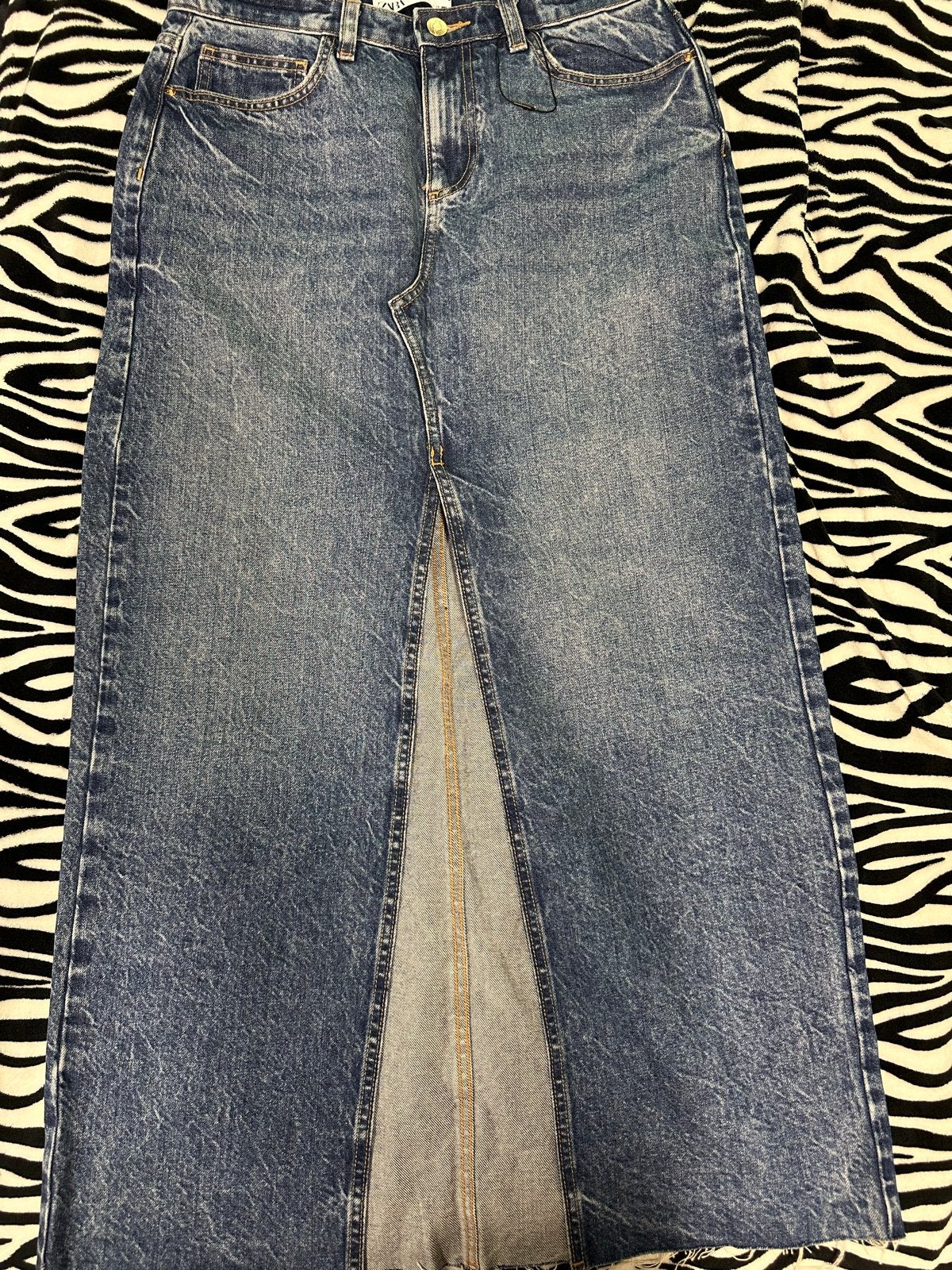 Zara denim maxi rok met split, Kleding | Dames, Rokken, Maat 38/40 (M), Blauw, Ophalen of Verzenden, Zo goed als nieuw