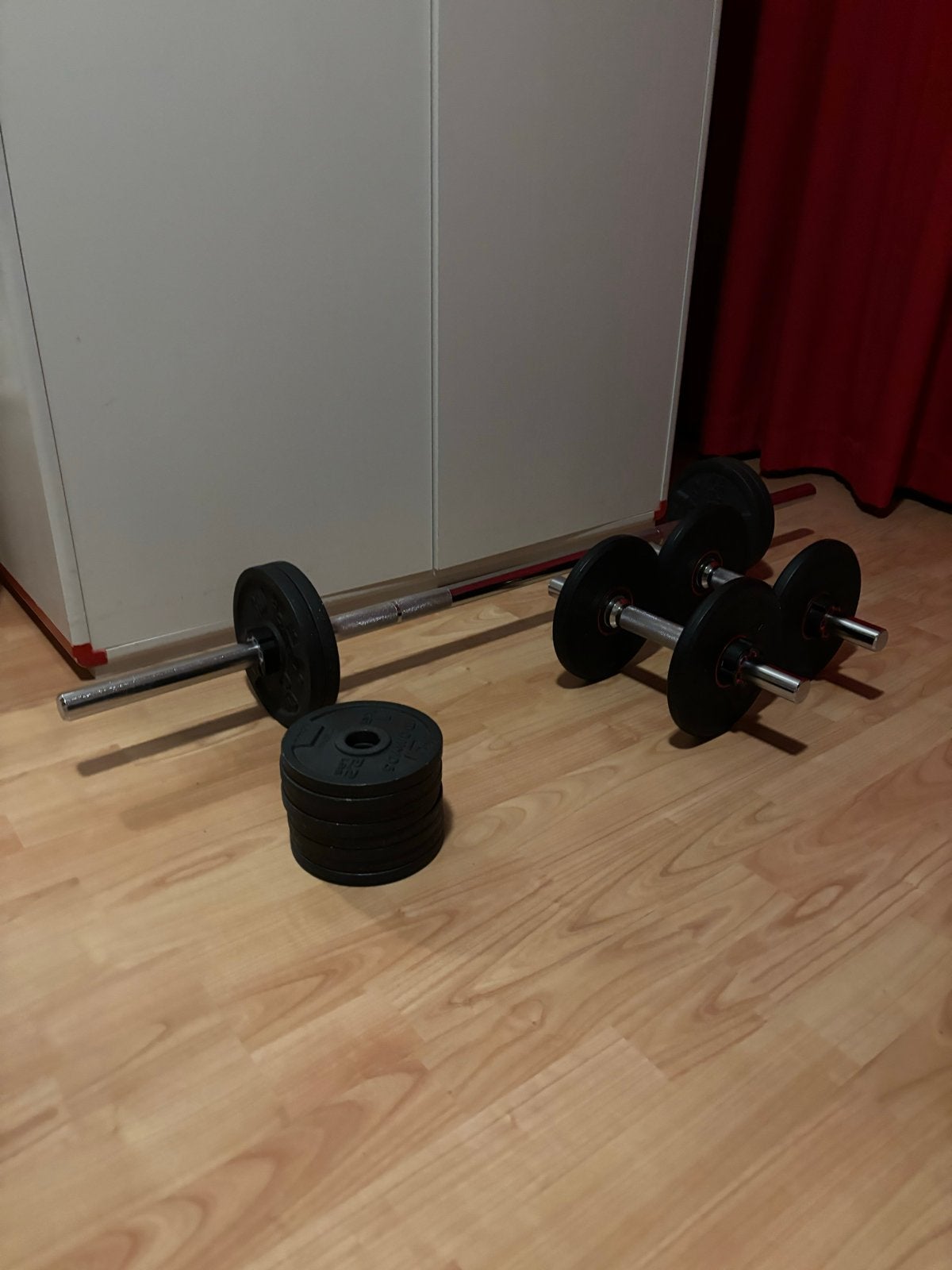 Corenght Halterset met verstelbare halter en dumbbells, Ophalen, Zo goed als nieuw, Halterset