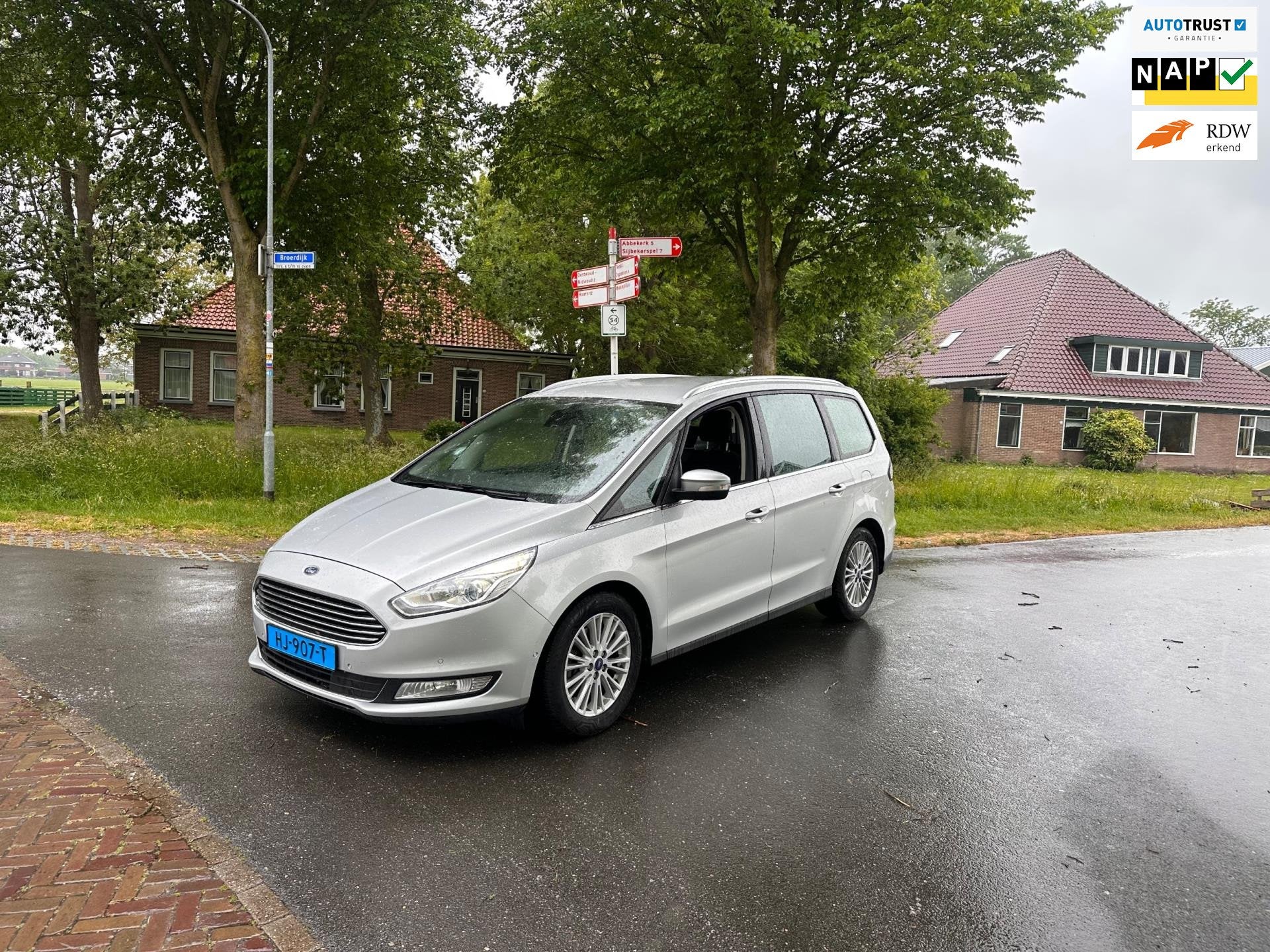 Ford Galaxy 2.0 TDCi Titanium 7Persoons.Clima.Navi.Leder, Auto's, Gebruikt, Euro 6, 7 stoelen, Diesel