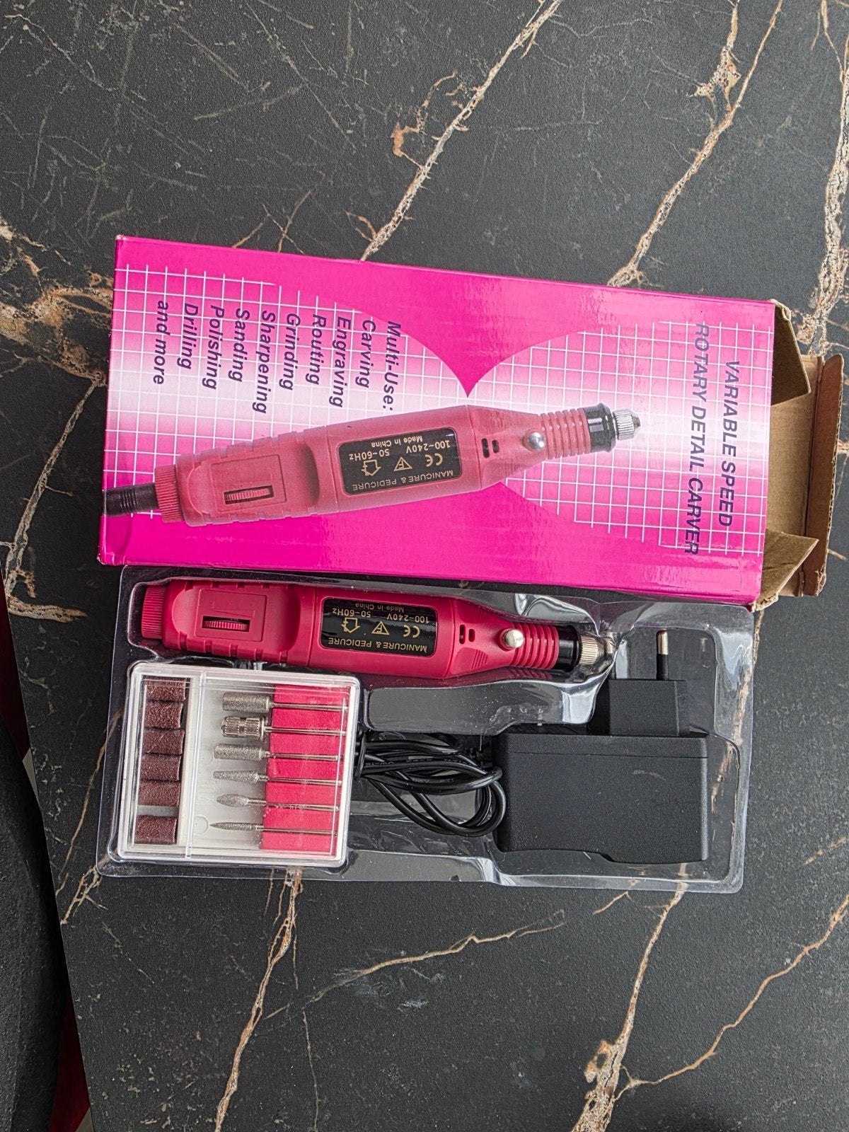 Elektrische manicure-, pedicure- en graveerset, Ophalen of Verzenden