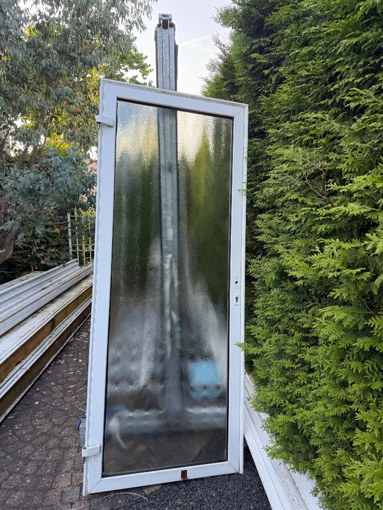 Deur, Gebruikt, 215 cm of meer, Buitendeur, Glas