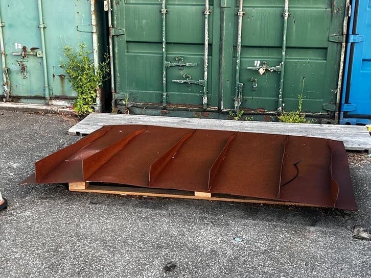 Oprijplaat voor zeecontainer, Gebruikt, Niet ingevuld, Niet ingevuld, IJzer