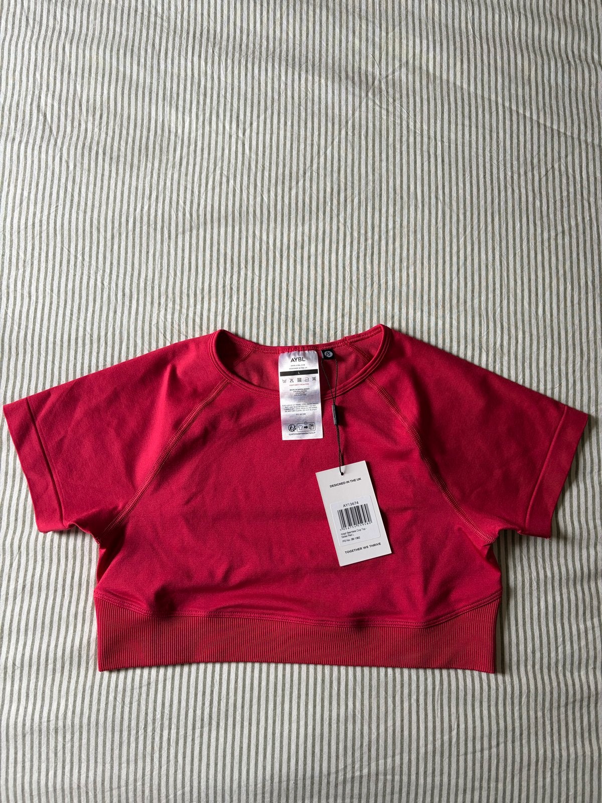 AYBL Adapt Seamless Crop Top - Sportief Rood Maat L, Maat 42/44 (L), Nieuw, Ophalen of Verzenden, Fitness of Aerobics