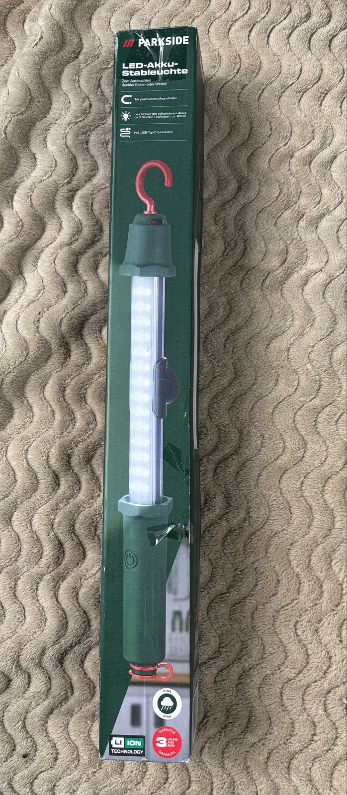 Parkside LED-Accu-Stableuchte - Nieuw in doos, Ophalen of Verzenden, Nieuw, Minder dan 50 watt, Lamp