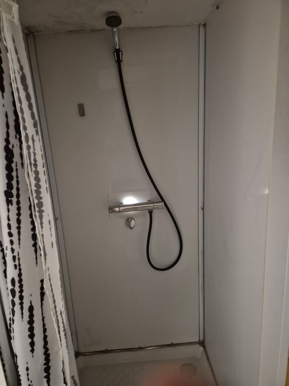Douchecabine met thermostaatkraan en douchekop, Ophalen, Gebruikt, Chroom, Douche