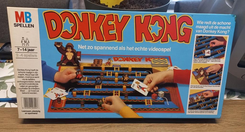 Donkey Kong Bordspel MB Spellen Vintage, Een of twee spelers, Ophalen of Verzenden, Gebruikt, MB Spellen