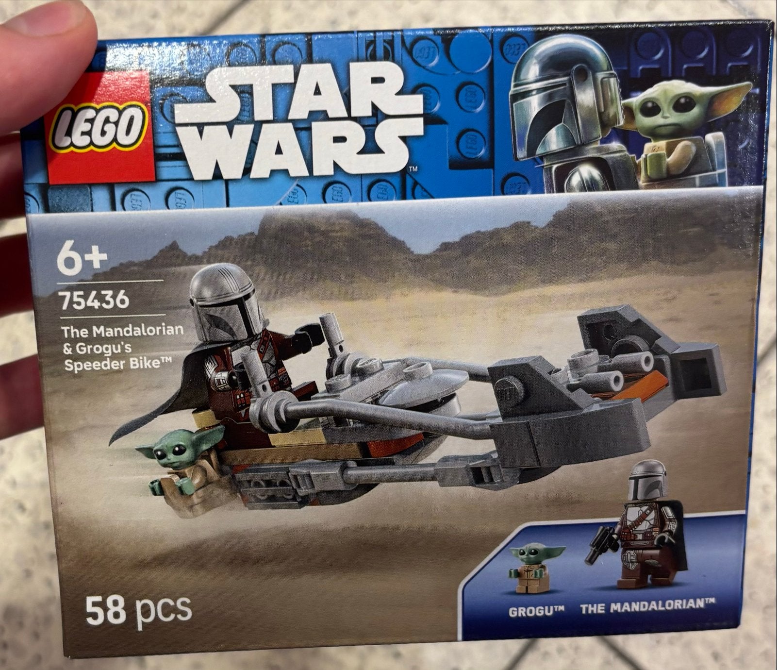LEGO Star Wars 75436 The Mandalorian & Grogu's Speeder Bike, Kinderen en Baby's, Star Wars, Lego, Nieuw, Ophalen of Verzenden