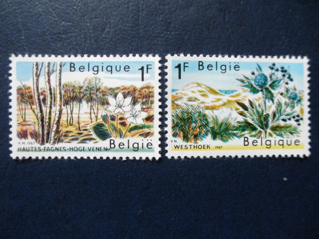 Postzegels België 1967 bloemen landschap bomen (*)., Postzegels en Munten, Postzegels | Europa | België, Ophalen of Verzenden