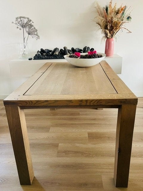 eettafel, Ophalen, Gebruikt, Eikenhout, 50 tot 100 cm