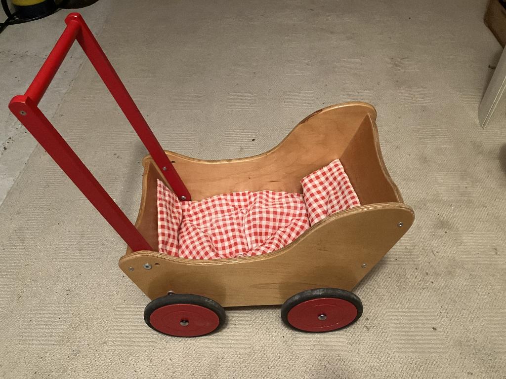 Houten loopwagen, Kinderen en Baby's, Speelgoed | Houten speelgoed, Ophalen, Gebruikt, Duw- of Trekspeelgoed