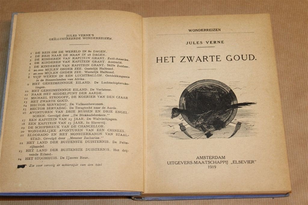 Het Zwarte Goud — Jules Verne — Wonderreizen [1919], Ophalen of Verzenden, Gelezen
