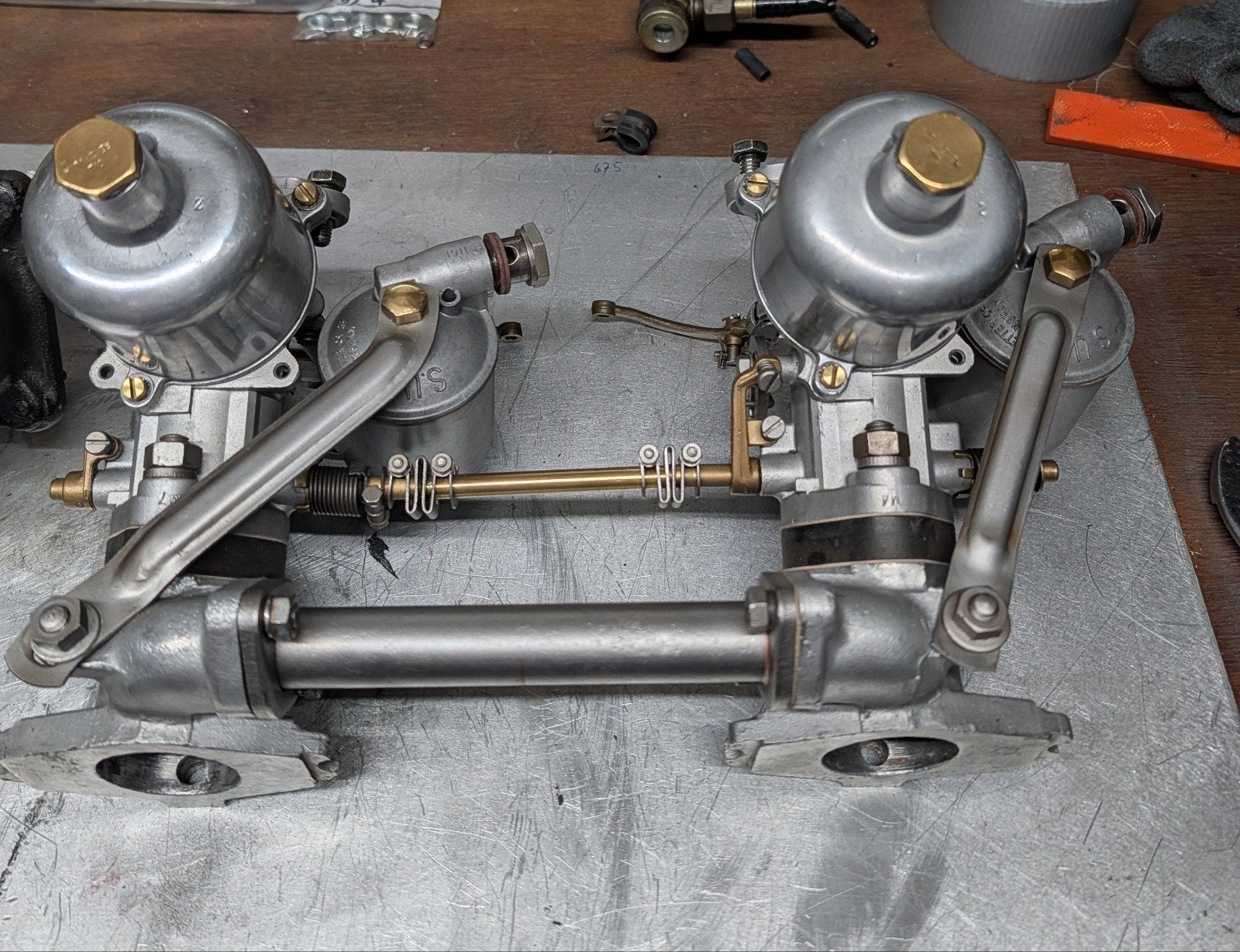 Austin Healey 100/4 complete inlaatunit + SU H4 carburateurs, Auto-onderdelen, Ophalen of Verzenden