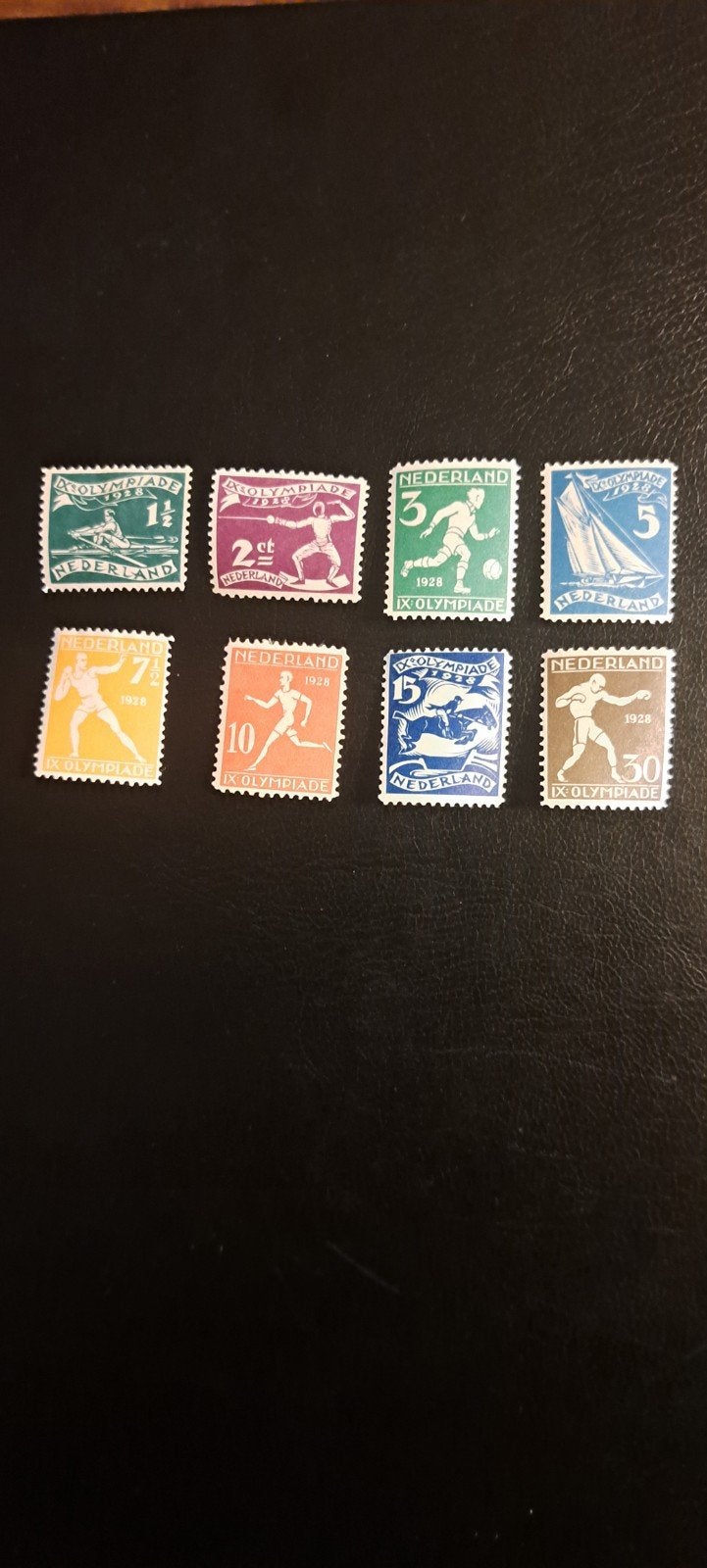 Serie Olympiade Amsterdam postfris met ietsje plak. 1928 ., Ophalen of Verzenden
