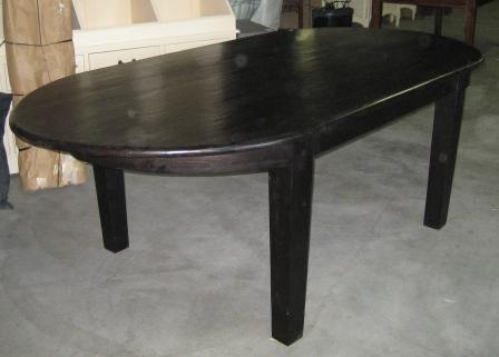 Ovale teak Eettafel - 240 x 100 cm - 6 armstoelen -TTM Wonen, TTM Wonen, Meubels – (Perzische) Tapijten en Woonaccessoires, Taag 63, 2491 CS, Den Haag (Forepark)