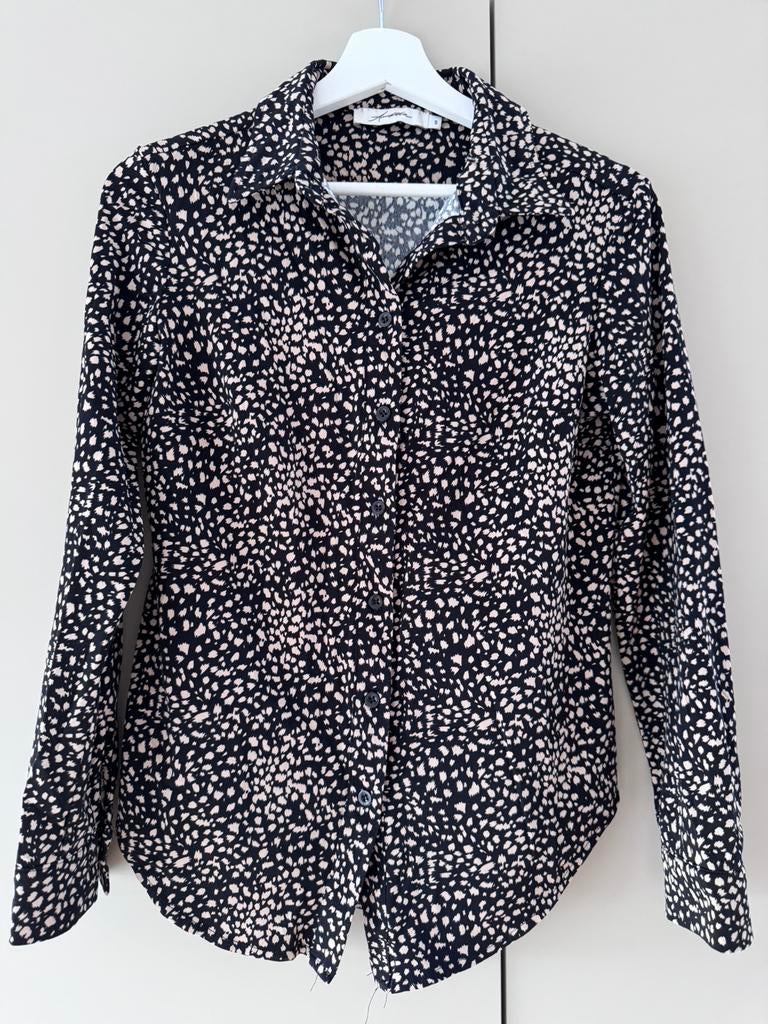 Ambika travelstof blouse, Ophalen of Verzenden, Zo goed als nieuw, Maat 38/40 (M), Zwart
