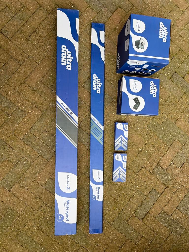 Ultra Drain Watergoot Modules, Doe-het-zelf en Verbouw, Buizen en Afvoer, Minder dan 20 mm, Nieuw, Ophalen of Verzenden, Minder dan 2 meter