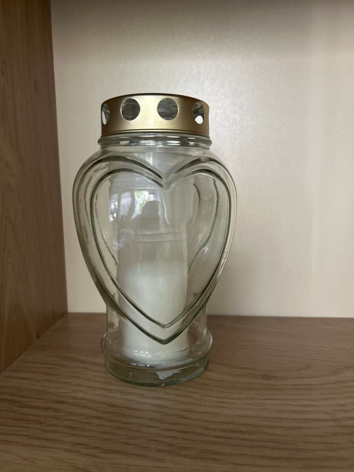 Grafkaars met naam - Hartvormig, Ophalen of Verzenden, Nieuw, Wit, Glas