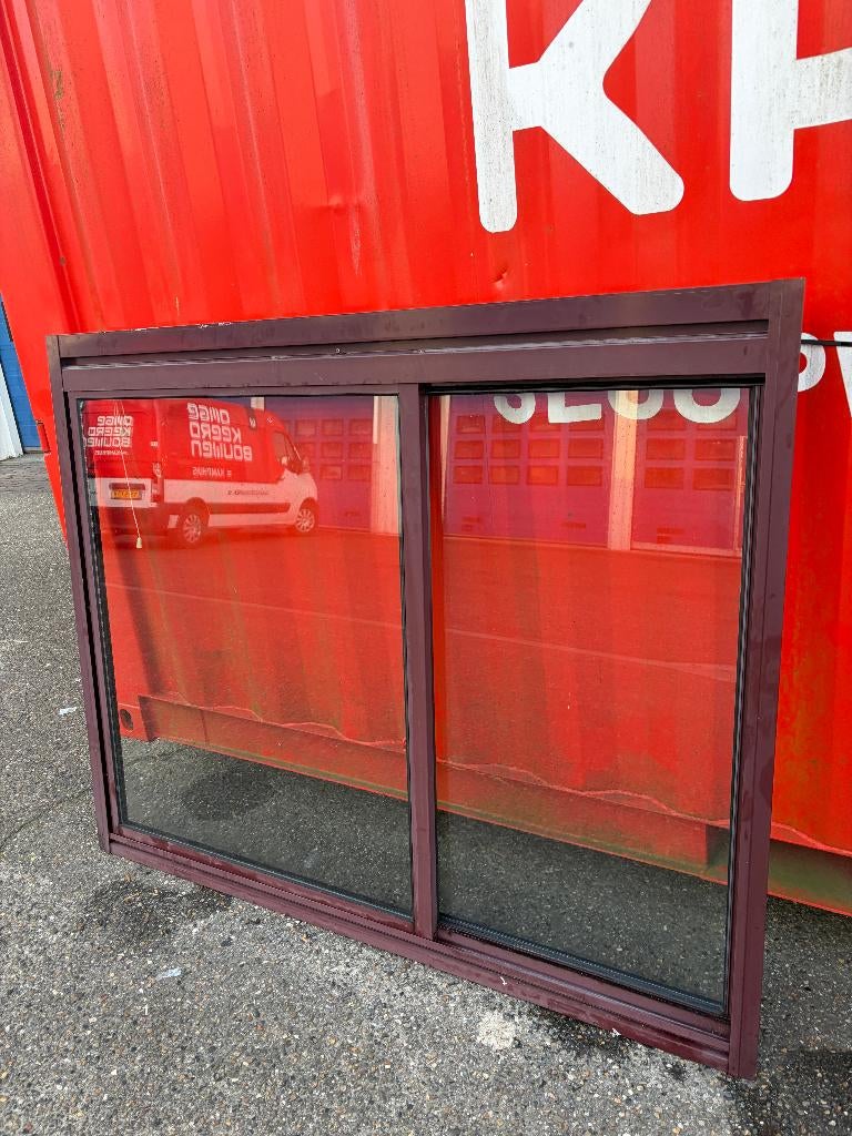 Partij aluminium kozijn raam dubbel glas ( 391 ), Ophalen, Gebruikt, Raamkozijn, Aluminium
