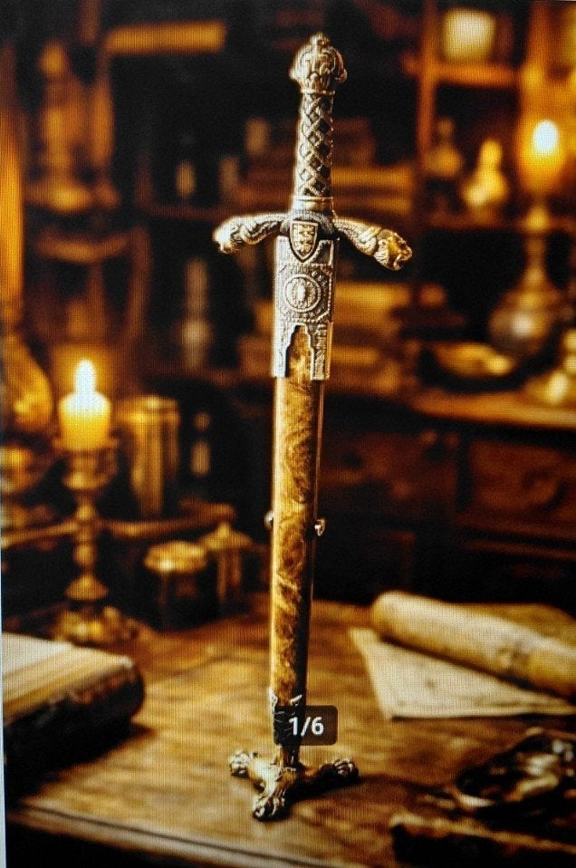 Briefopener Leeuwenhart uit de 'Zwaarden geschiedenis, Ophalen of Verzenden, Overige soorten, Engeland, Zwaard of Sabel