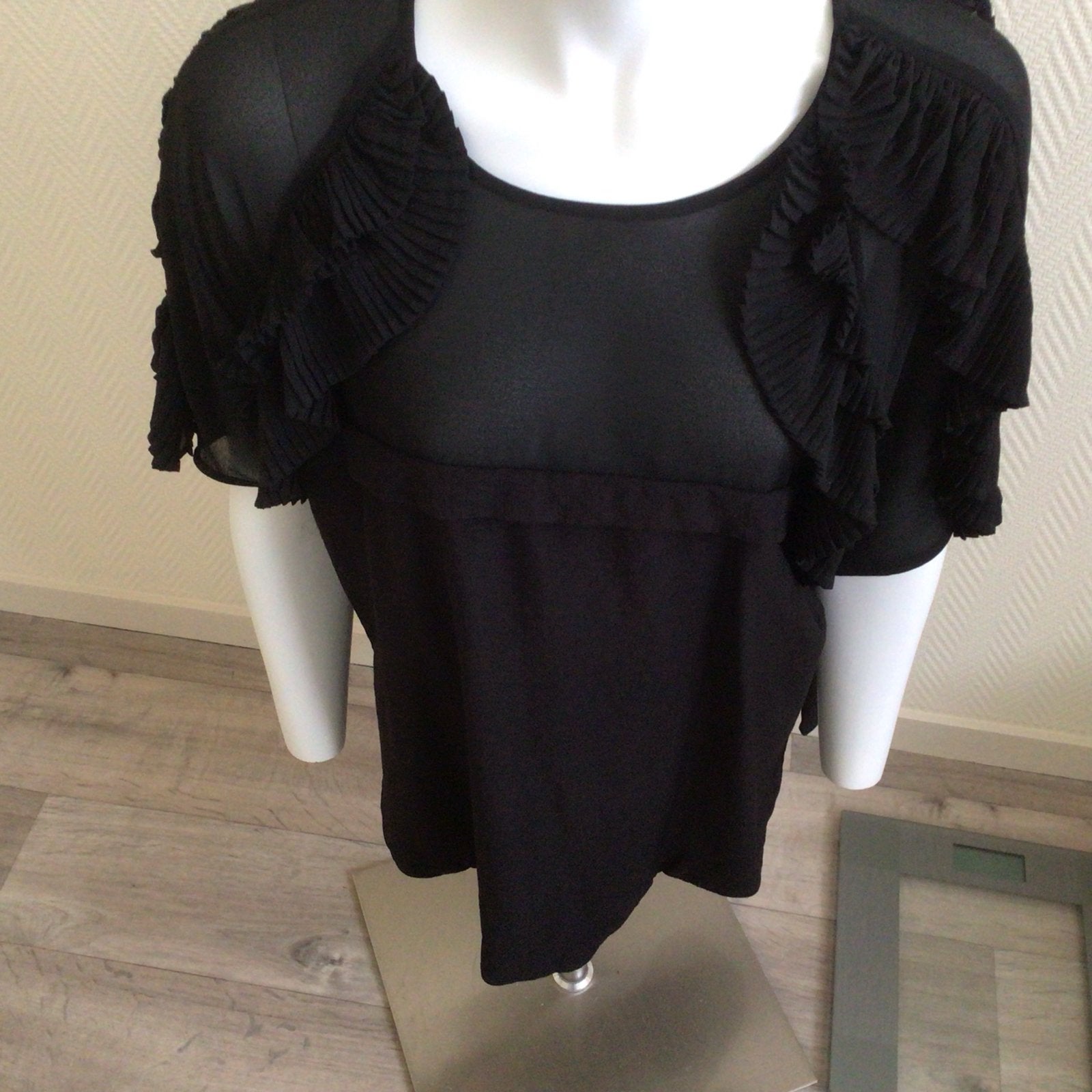 Copenhagen Muse Blouse Zwart XL, Zwart, Maat 46/48 (XL) of groter, Ophalen of Verzenden, Korte mouw