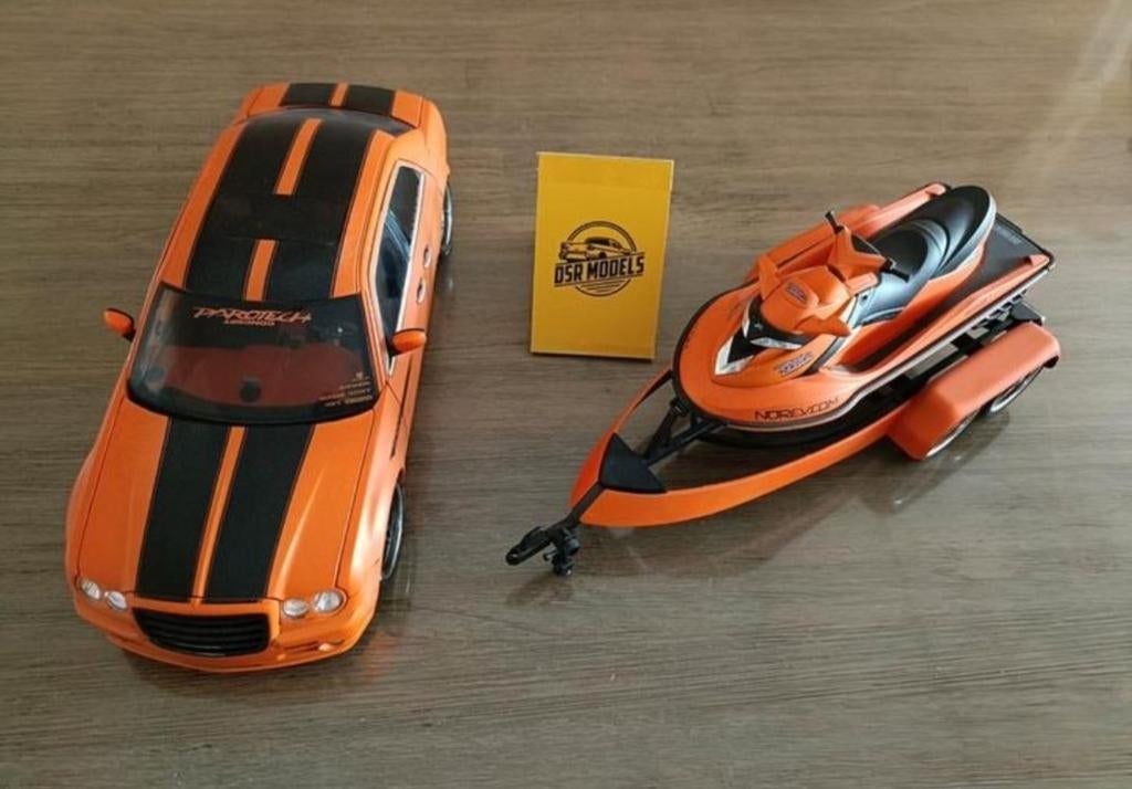 1:18 Chrysler 300C + Jetski en trailer, S, Auto, R, Norev